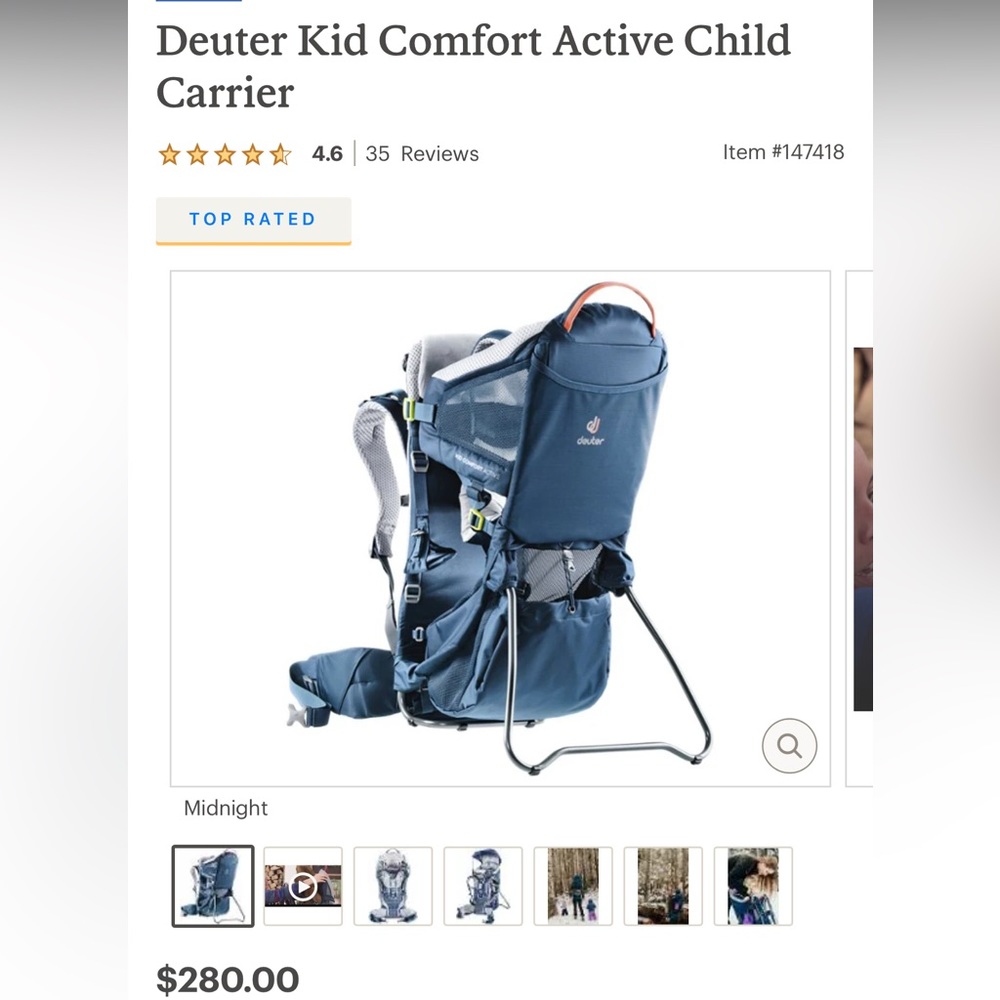 Kid comfort active child carrier